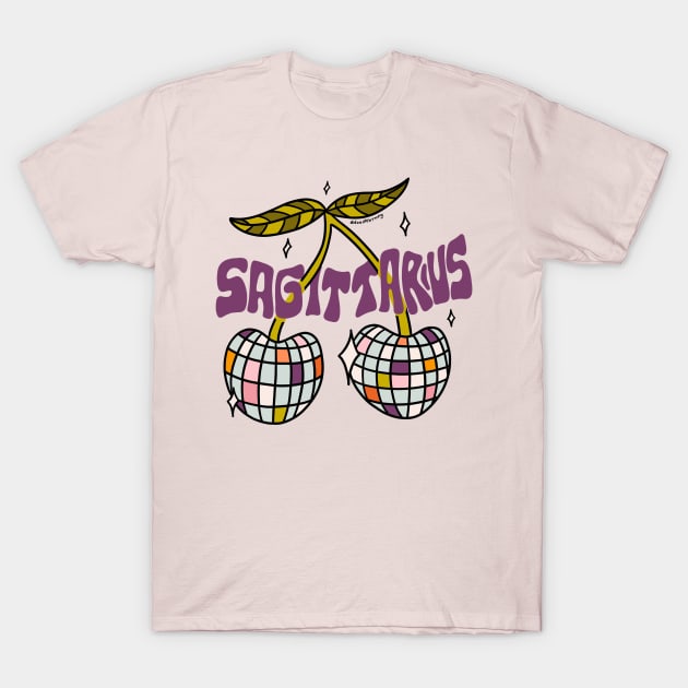 Sagittarius Cherries T-Shirt by Doodle by Meg